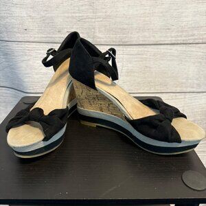 Old Navy Cork Wedge Sandals with Ankle Strap Size 8